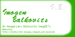 imogen balkovits business card